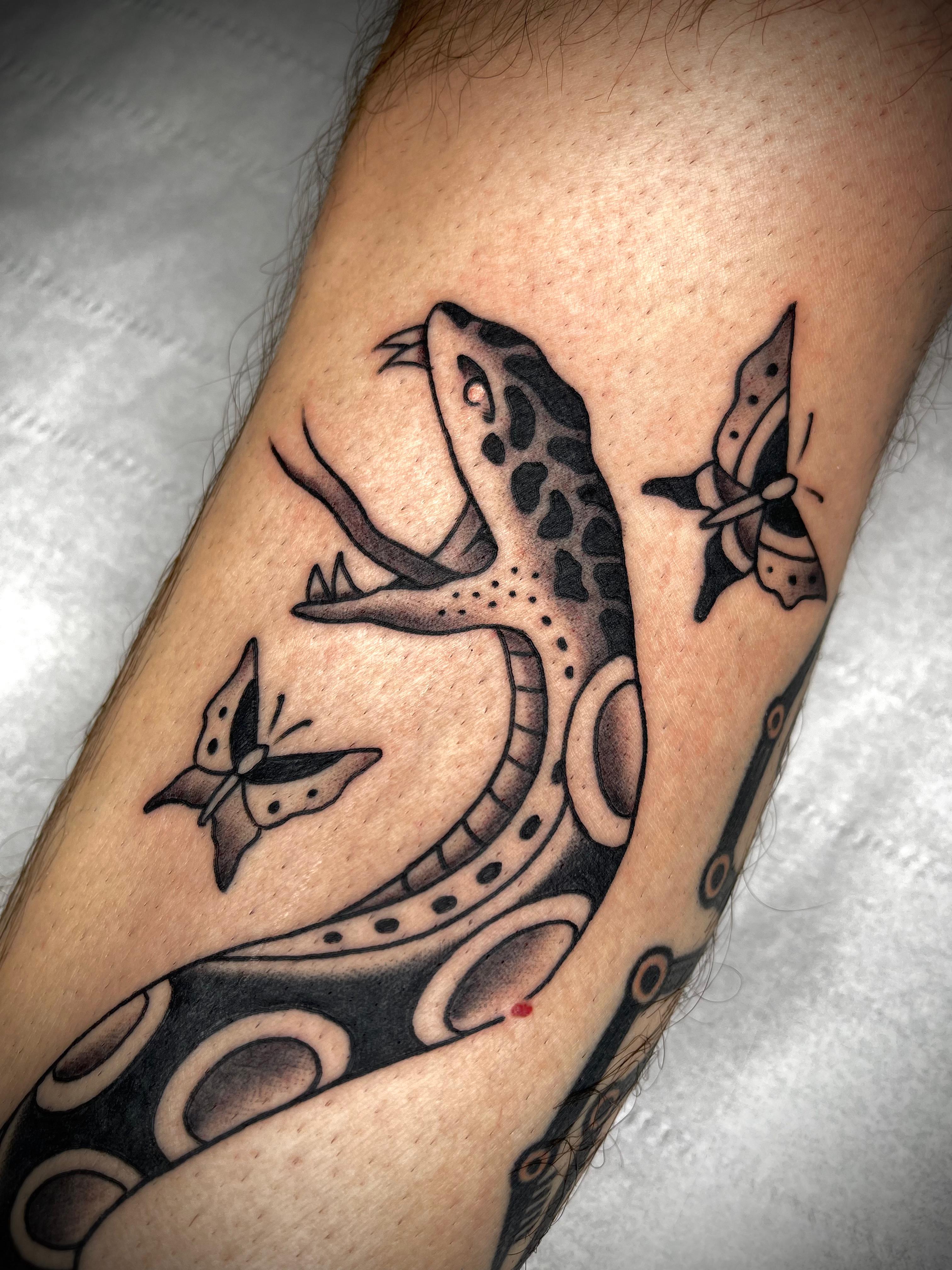 Oldschool Schlangen Tattoo